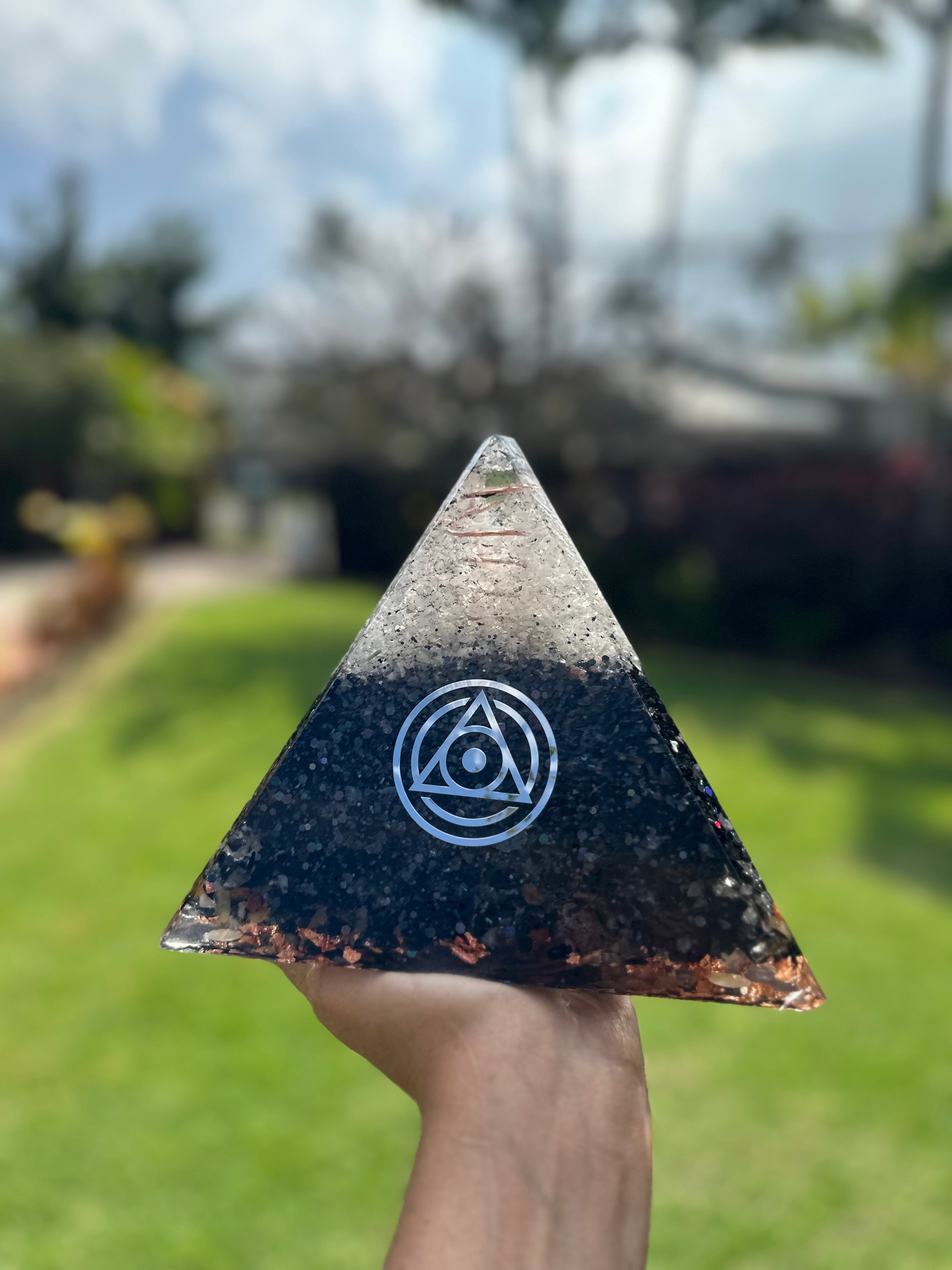 Huge Vortex Orgonite Three Sided Pyramid
