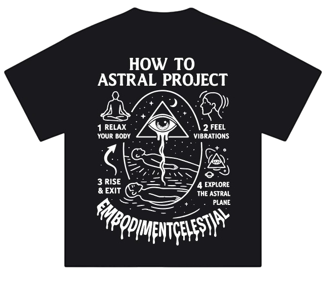 ASTRAL PROJECTION — Oversized Instructional T-Shirt