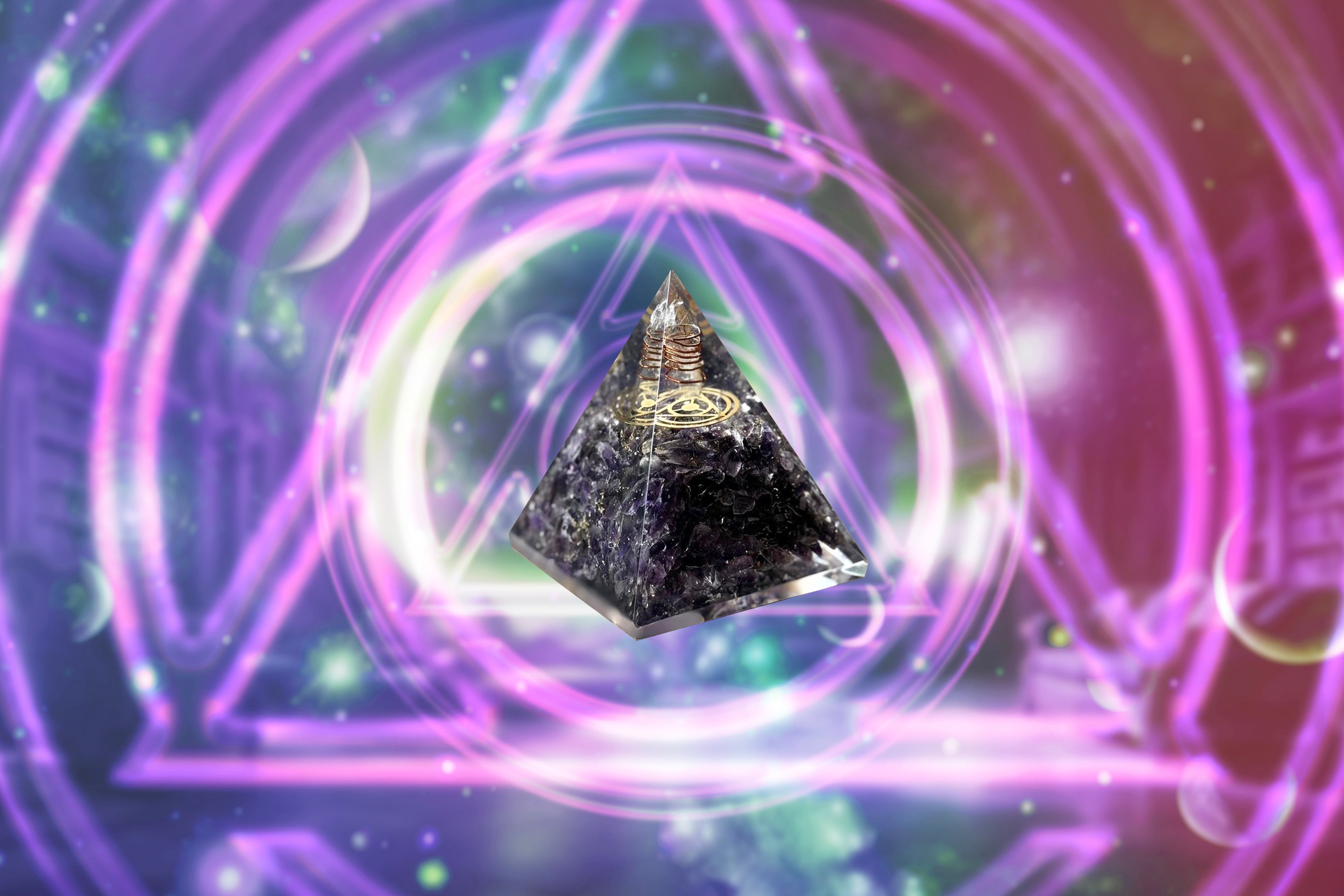 Alchemy Orgonite Pyramids 3.5" x 4"