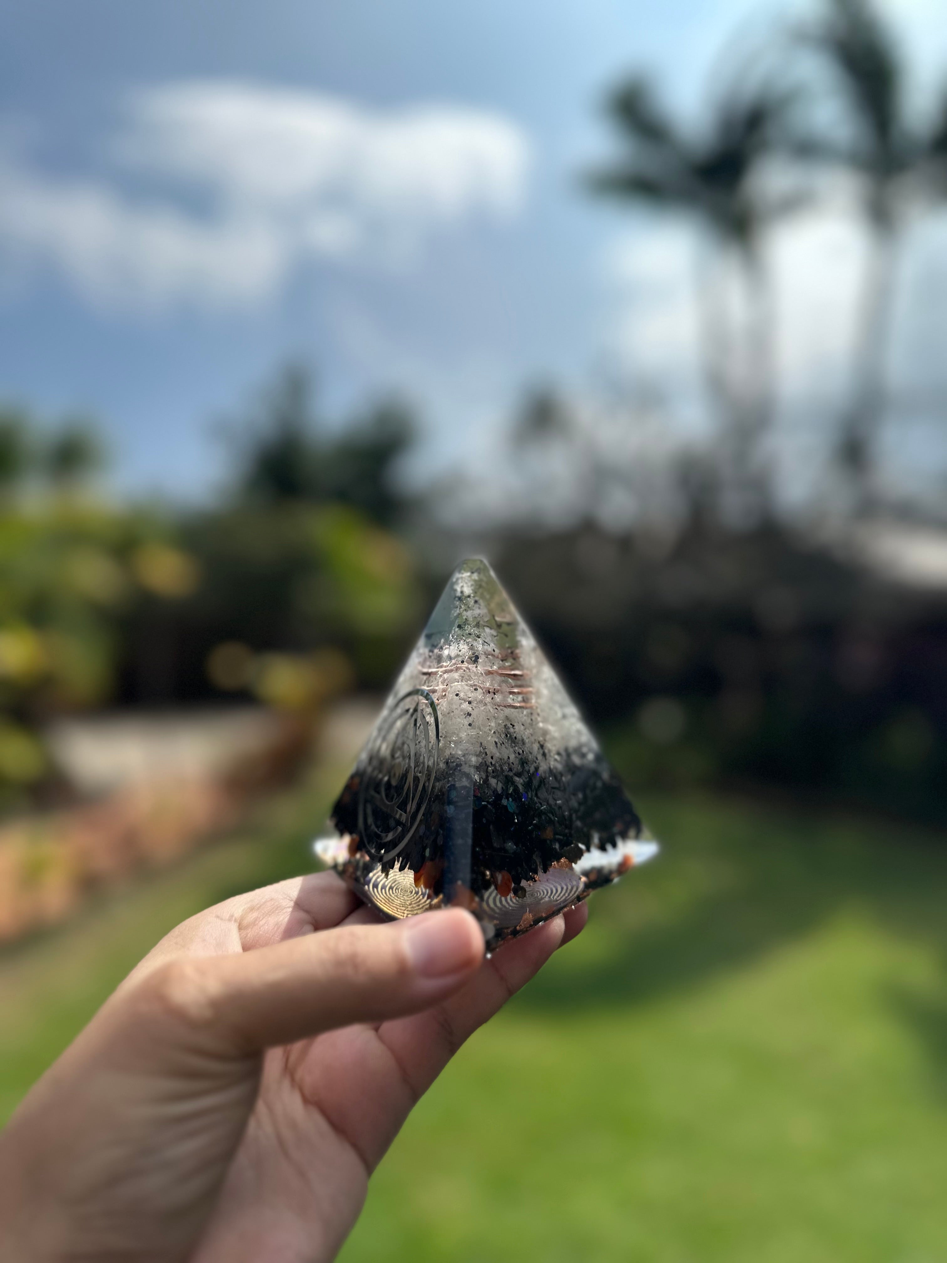 Vortex Orgonite Three Sided Pyramid