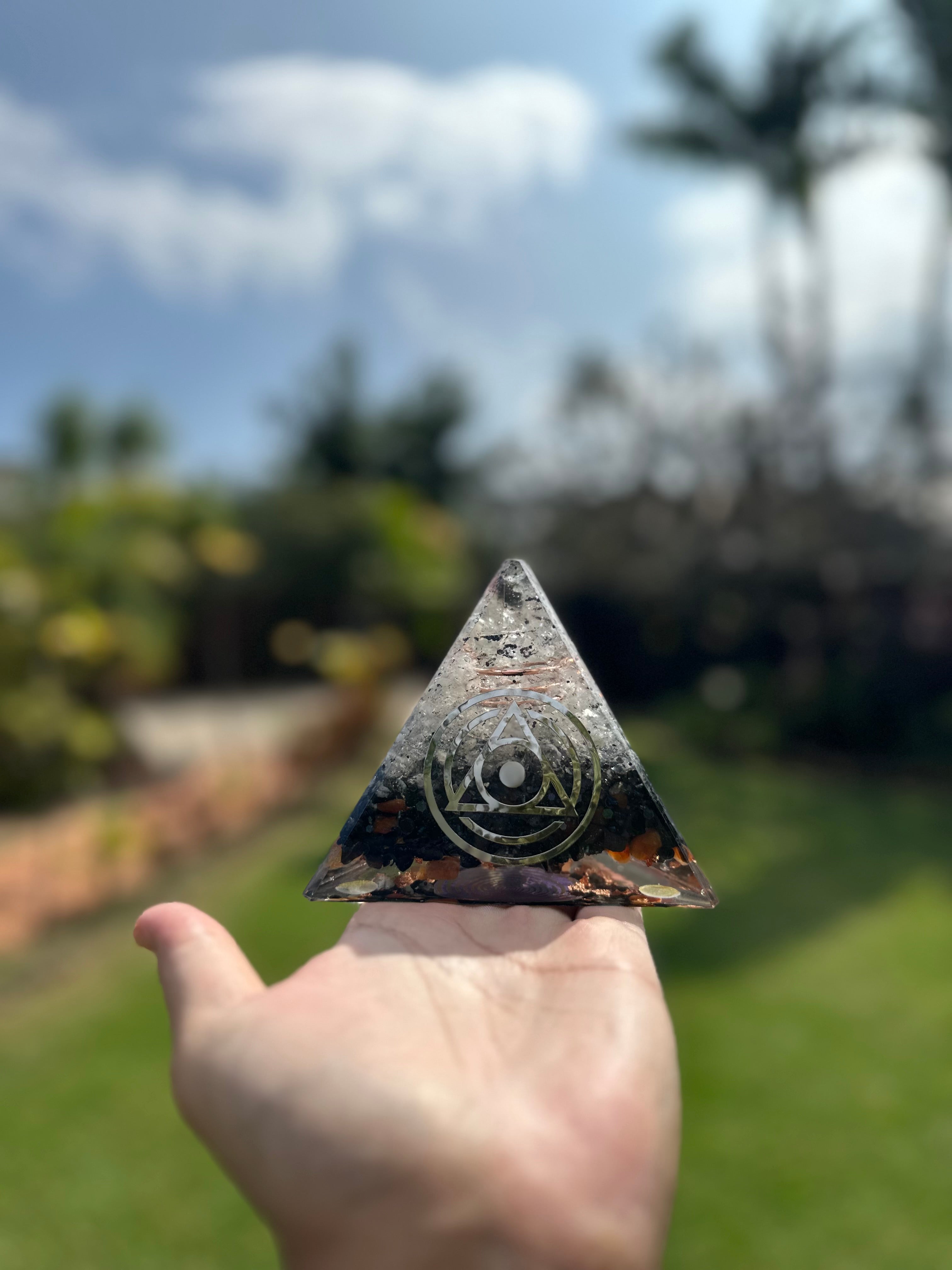 Vortex Orgonite Three Sided Pyramid