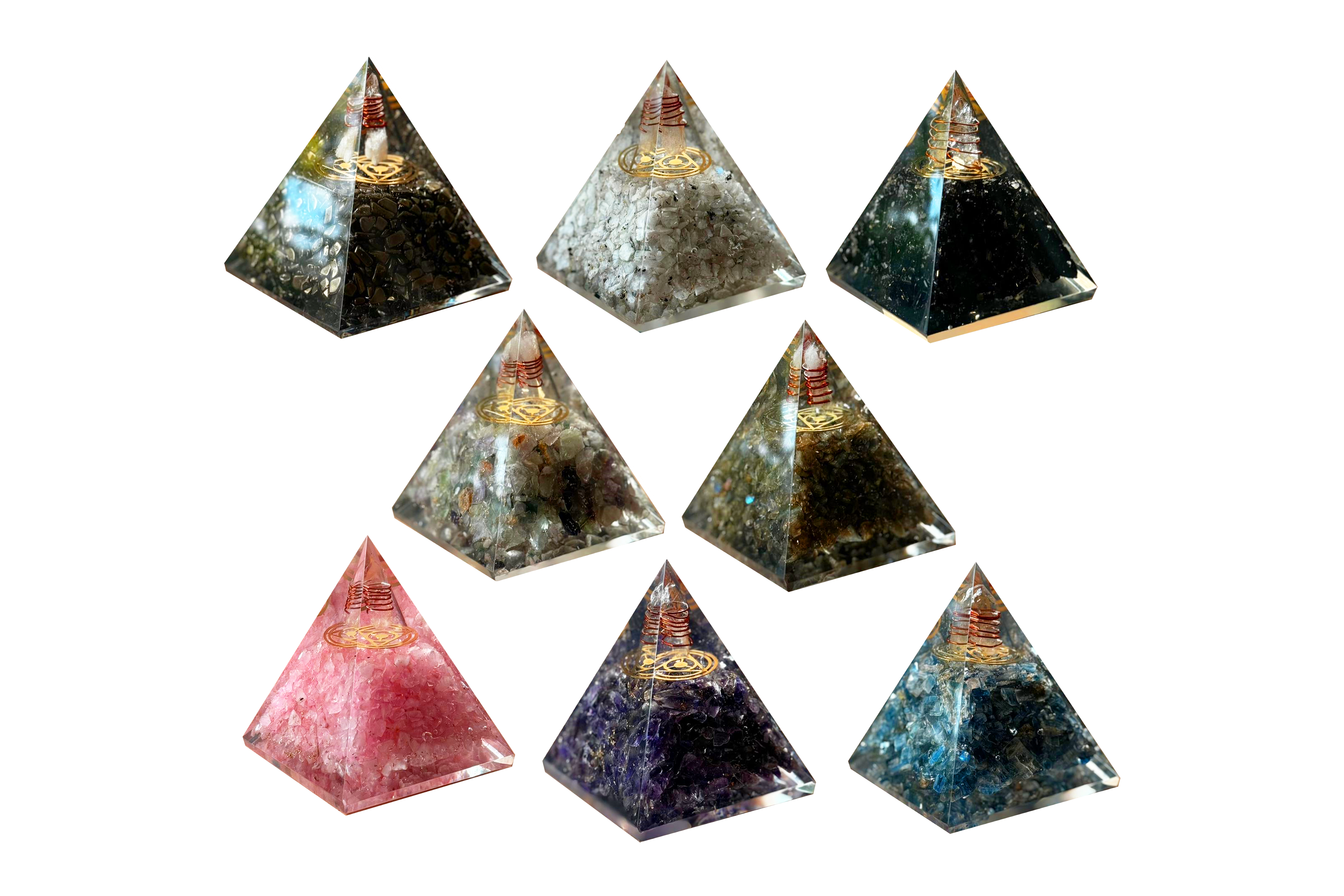 Alchemy Orgonite Pyramids 3.5" x 4"